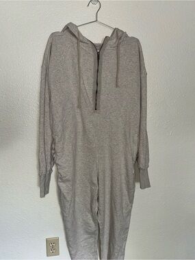 FP Movement by Free People Heather Gray Hooded Jumpsuit Romper